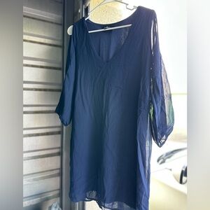 Elegant Navy Blue Women's Dress